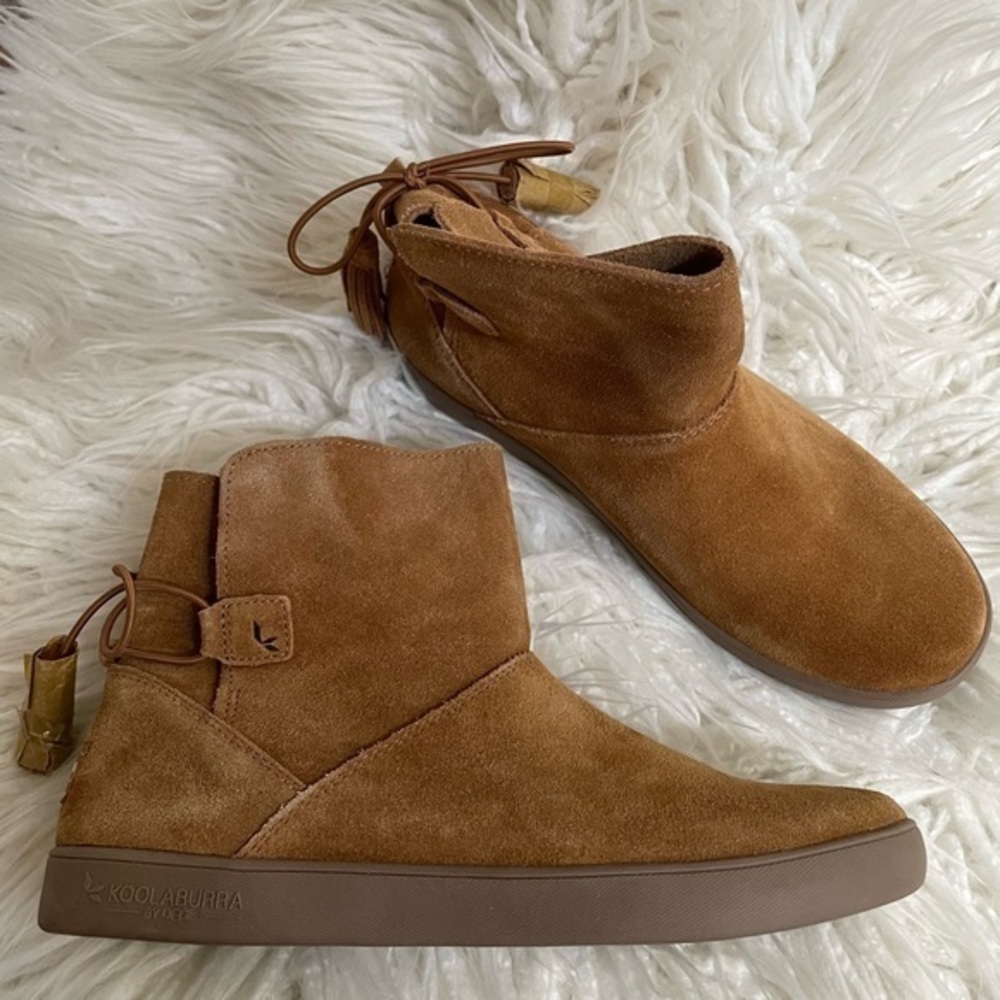Kookaburra for UGG tan suede tassel booties size‎ 8